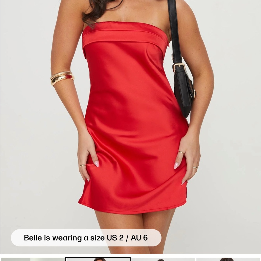 Princess Polly Red Strapless Dress
